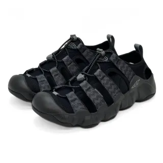【KEEN】HYPERPORT H2 寬織帶厚底運動涼鞋 男 黑灰 戶外防滑護趾登山涉水溯溪鞋 1028652