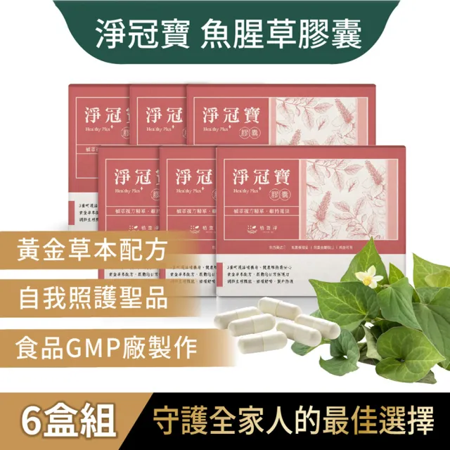 【SPOTLESS 植靠淨】淨冠寶膠囊6入組(共120粒/魚腥草配方/含有紫蘇葉.薄荷葉/草本配方)