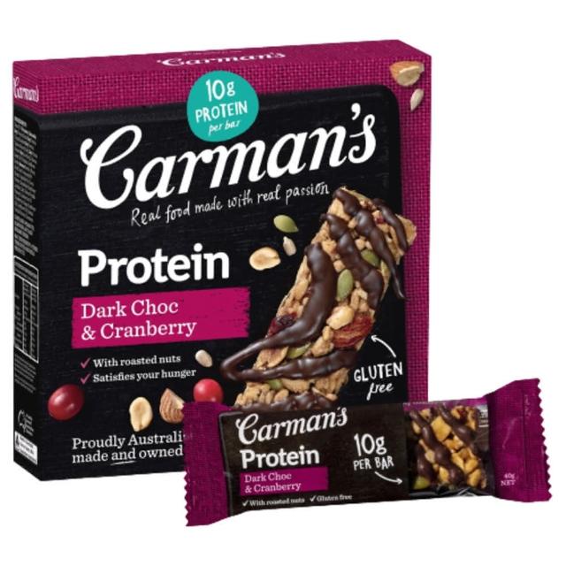 【Carman’s】黑可可蔓越莓大豆蛋白棒(5條/盒)