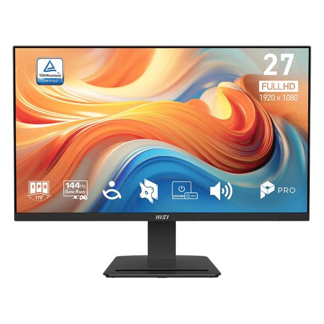 【MSI 微星】PRO MP273 E14A 27型 IPS 16:9 144Hz 護眼美型螢幕(FHD/1ms MPRT/內建喇叭)