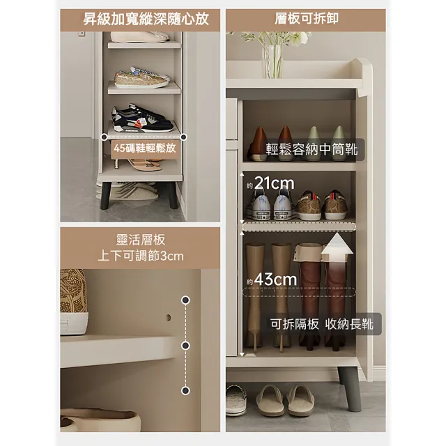 【歐德沐】輕奢進門玄關櫃鞋櫃 三門一抽 90*30*102公分(收納櫃 鞋架 置物櫃 置物架 預購15天)