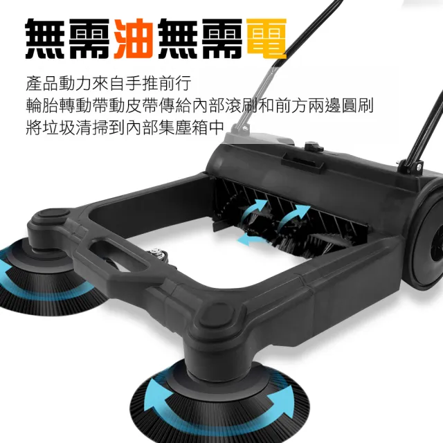 【精準科技】道路清掃車 農舍掃地機 手推掃地車 節能環保 清掃車 手動掃地車(MIT-S4 工仔人)