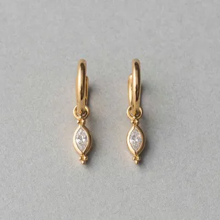 【ete】網路限定-璀璨貓眼C型夾式耳環(金色)