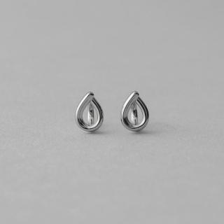 【ete】線條水滴夾式耳環(鉑金色 金色)