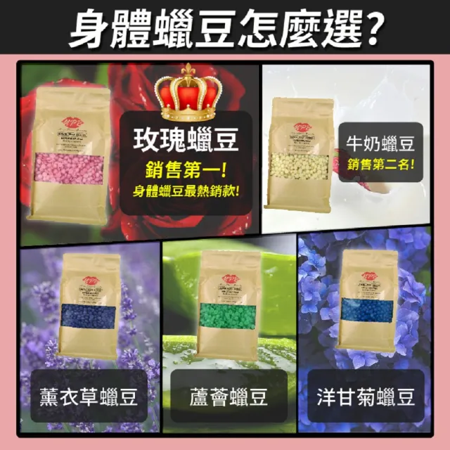 【MPB 巴黎小姐】時尚熱蠟套組 午夜黑+薰衣草(蜜蠟 鬍鬚 蠟豆 電動刀儀 脫毛膏 比基尼 母親節禮物)