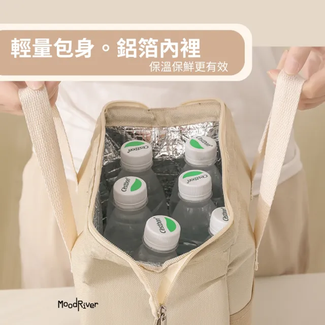 【MoodRiver】方口款 便當袋 保溫袋 餐袋 加厚 保冰 手提袋 防潑水 牛津布 保冷袋 鋁箔 便當包 上班 學生