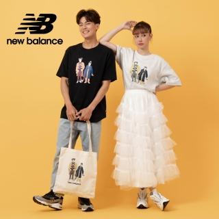 【NEW BALANCE】NB 潮流插畫短T/短袖上衣 男性 淺灰/黑 MT53969AHH MT53969BK(美版 版型偏大)