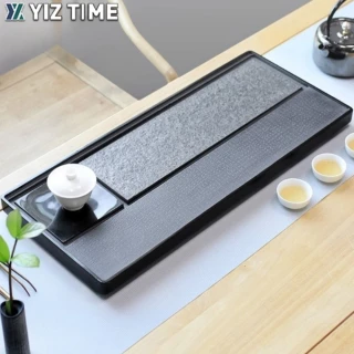 【YIZ TIME】天然烏金石茶盤 家用整塊石頭茶臺(茶盤 茶具 茶臺套裝 茶器hl)