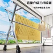【Quality 聚家】不鏽鋼晾衣架 晾衣桿 晾衣架 1.6米X型曬衣架 落地衣架(折疊不占地/承重力強/加粗加厚鋼管)