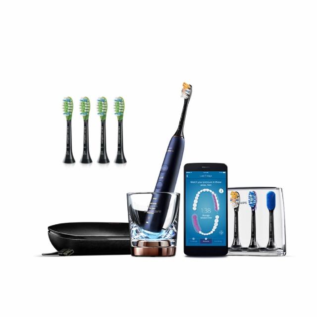 【Philips 飛利浦】Sonicare  鑽白極淨智能鑽石音波震動牙刷/電動牙刷- HX9954/52 深邃藍