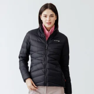 【Hilltop 山頂鳥】超潑水石墨烯蓄熱羽絨短大衣外套 可銜接GORE-TEX外件 女款 黑｜PF22XF34ECA0