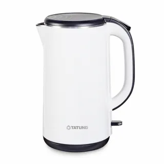 【TATUNG 大同】1.7公升雙層防燙電茶壺-白色(TEK-1713WH)