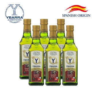【YBARRA 益百萊】100%特級冷壓初榨橄欖油 單一品種HOJIBLANCA(500mlx6瓶 玻璃瓶裝)