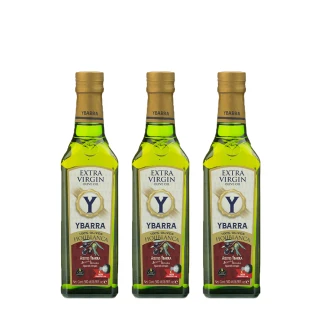 【YBARRA 益百萊】100%特級冷壓初榨橄欖油 單一品種HOJIBLANCA(500mlx3瓶 玻璃瓶裝)