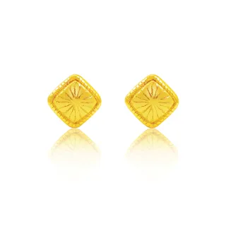 【今生金飾】微光耳環 網路獨賣(黃金耳環)