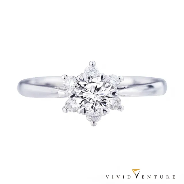 【Vividventure 亞帝芬奇】鉑金 GIA 50分 DVVS2 3VG 八心八箭 天然鑽石 真鑽 戒指 為愛不凡