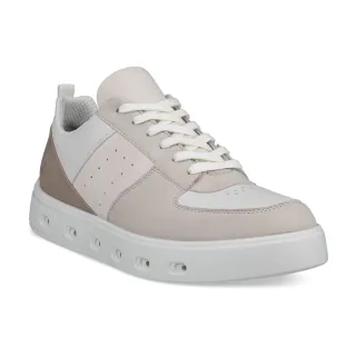 【ecco】STREET 720 W 街頭趣闖防水皮革休閒鞋 女鞋(彩色/砂礫灰 20971352188)