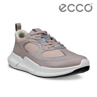 【ecco】BIOM 2.2 W 健步都會織物皮革休閒運動鞋 女鞋(灰粉色/裸粉色 83090361437)
