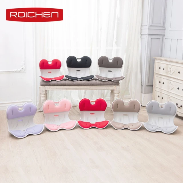 【Roichen】韓國 減壓舒適護脊坐墊/椅墊/和室椅 3入組親子組(2成人+1兒童 護腰 美姿)