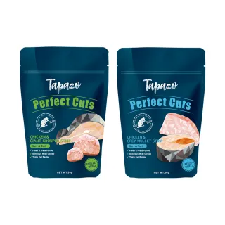 【TAPAZO 特百滋】老饕鮮味盤系列-鮮雞佐烏魚/鮮雞佐石斑(貓零食 貓凍乾 貓點心 鮮肉凍乾)