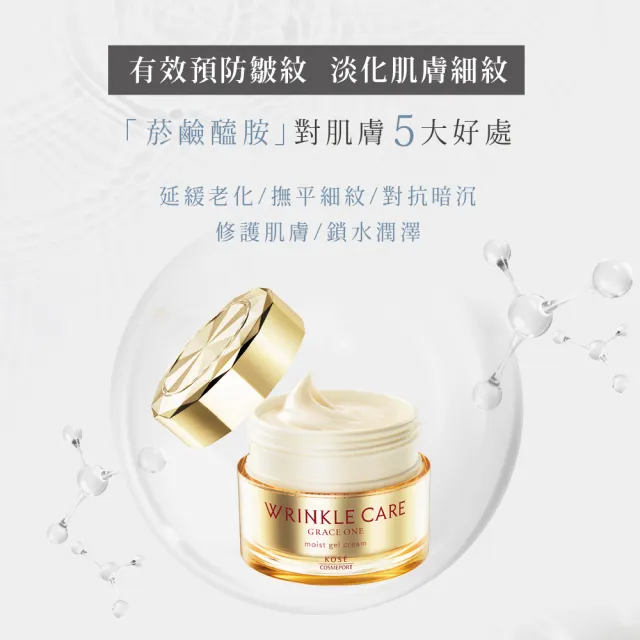 【KOSE 極上活妍】凍齡撫紋抗皺凝霜補充包 90g(一代抗皺小金瓶/保濕面霜/修護霜)