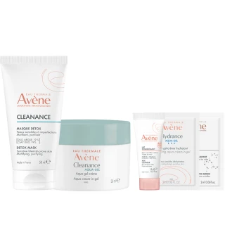 【Avene 雅漾官方直營】控油保養雙面膜組(泥膜+凍膜)