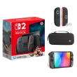 【Nintendo 任天堂】Switch 2 瑪利歐賽車世界 主機組+《良值 NS2保護殼+類比套+收納包 黑》+《9H鋼化貼》