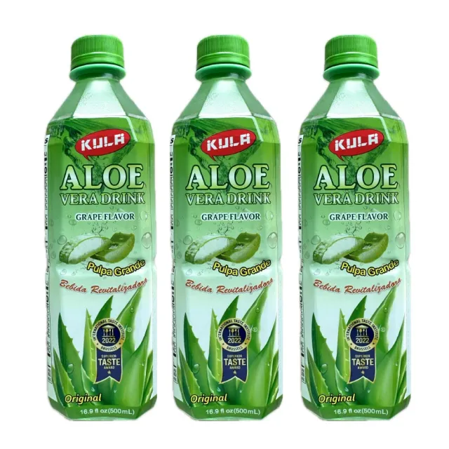 【KULA】酷啦蘆薈飲料-原味500mlX24瓶/箱(含蘆薈果肉10%果汁)