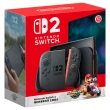 【Nintendo 任天堂】Switch 2 瑪利歐賽車世界 主機組+《良值 NS2方向盤+殼+類比套》+《9H鋼化貼》