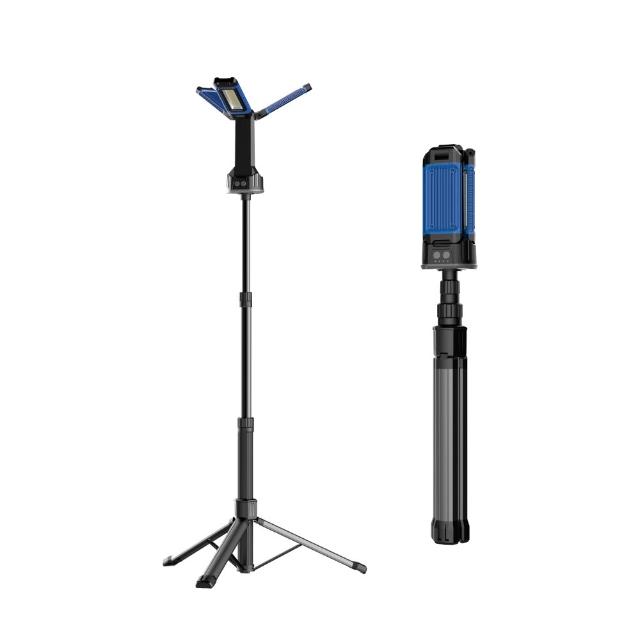 【MIBO 米寶】8電廠 MB6957-3 三片式 便攜伸縮立燈 170CM 雙色溫 4500流明(露營燈 補光燈 三腳架 工作燈)