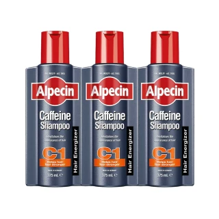 【Alpecin官方直營】咖啡因洗髮露 375ml x3(經典加大組 強健髮根必備)