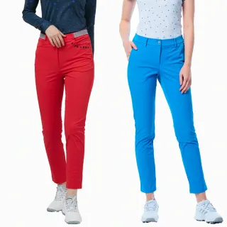 【KING GOLF】MOMO獨家特談！女款果嶺舒適彈性修身素面百搭休閒長褲/高爾夫球褲(多款任選)