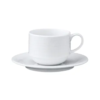 【NORITAKE】詩羅恩純白系列-單客杯盤組-220cc(禮盒組)
