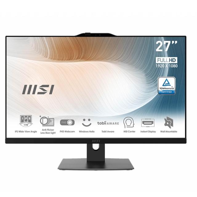 【MSI 微星】27型Core5十核液晶特仕電腦(Modern AM272P 1M-858TW-SP3/Core 5 120U/32G/1TB SSD/W11)