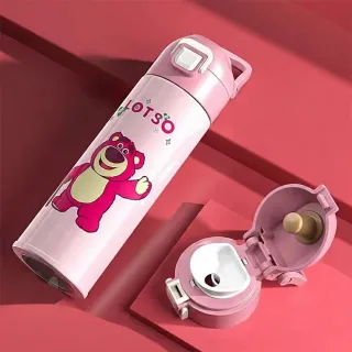 【Disney 迪士尼】卡通系列316不鏽鋼兒童輕便提環直飲保溫杯 - 500ml(迪士尼保溫瓶)