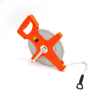 【MASTER】布尺捲尺 100米 場地測量 工程捲尺 手提式捲尺 丈量布尺 618-TM100C(專業量尺 測量尺 公分捲尺)