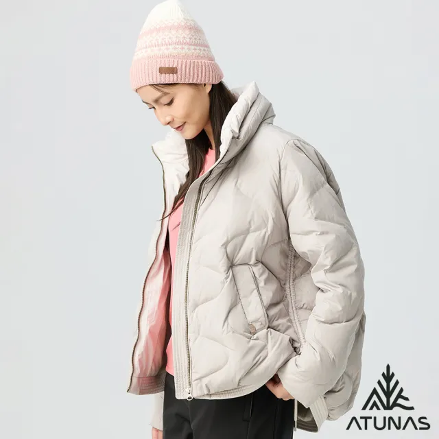 【ATUNAS 歐都納】女款韓系甜美防風保暖立領羽絨外套(A8GA2521W防潑水/都會時尚/休閒旅遊/日常穿搭)