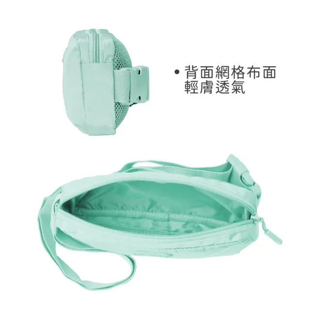 【Travelon】美國 Pi斜背腰包 冰薄荷 / 旅行運動 休閒腰包 側背包 胸包 斜背包 年末送禮