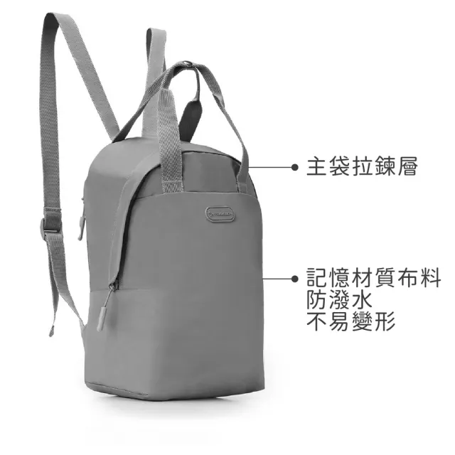 【Travelon】美國 Pi摺疊收納後背包 石墨灰 / 雙肩背包 學生包 旅行收納背包 年末送禮