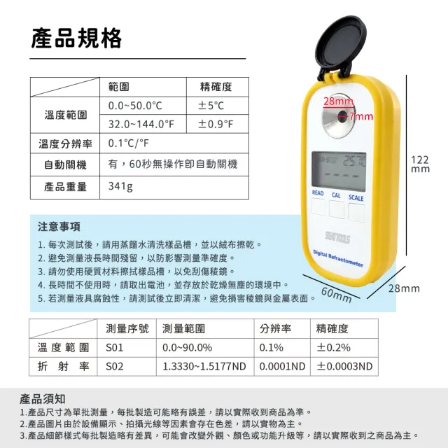 【精準科技】數位式糖度計 0-90% 食品加工 糖度檢測 飲品水果糖度機 測糖儀(MET-PSM+2 工仔人)