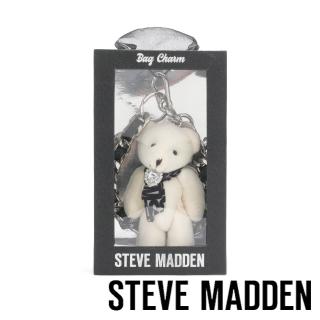 【steve madden】毛絨泰迪鍊條吊飾 BBEAR-G(銀色)