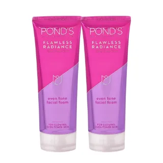 【POND’S 旁氏】無瑕透亮系列極致明亮洗面乳x2入(100G)