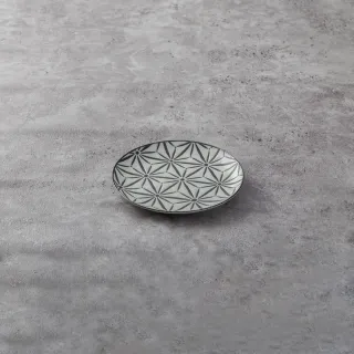 【LohasPottery 陸寶】日本製 美濃燒 komon 經典和風立體浮雕釉面 6.3吋麵包盤(日式陶瓷盤 前菜盤 點心盤)