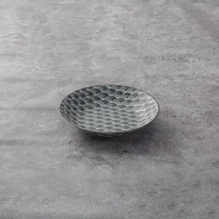 【LohasPottery 陸寶】日本製 美濃燒 komon 經典和風立體浮雕釉面 7.7吋濃湯盤(日式陶瓷深盤 燉菜盤)