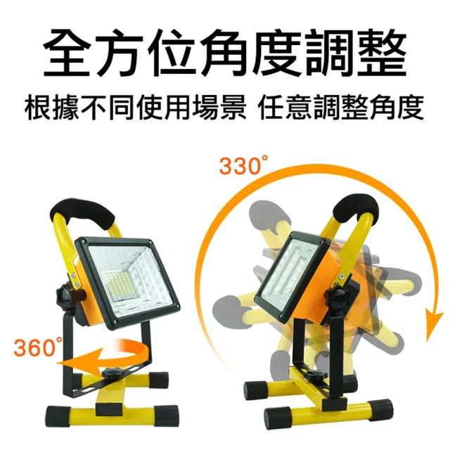 300W 可充電LED戶外照明燈 探照燈 投射燈 工業級地燈 露營燈 工地釣魚 手提投射工作燈 緊急照明燈 WL300