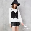 【IGD 英格麗】網路限定款-兩件式休閒式正裝造型背心上衣(白色)
