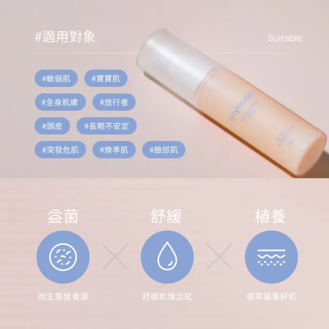【inyouso】舒植養益菌噴霧2入組 50ml/(舒緩 保濕 複合益菌 植萃 敏弱肌 嬰幼兒適用)