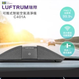【LUFTRUM瑞際】智慧車用空氣清淨機C401A(時尚灰)