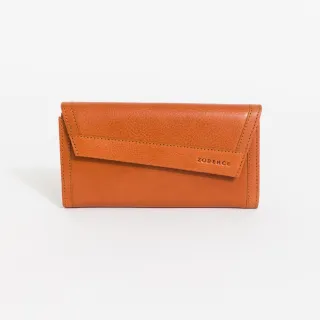 【ZODENCE 佐登司】義大利植鞣革不對稱減法長夾(經典駝/新品/MIT真皮皮夾)