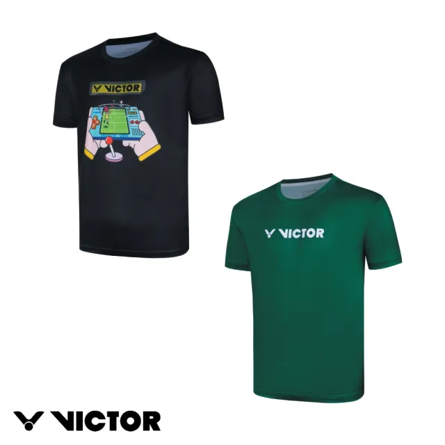 【VICTOR 勝利體育】針織T-Shirt 中性款(T-50031 C 黑/T-50034 G 深綠 兩款)